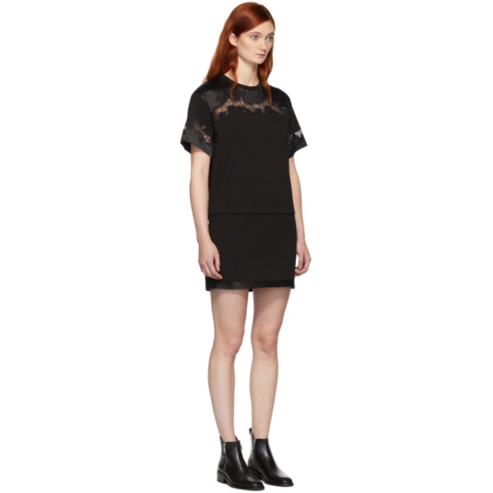 3.1 Phillip Lim Black Lace Insert T-Shirt Dress - Size M - NWOT